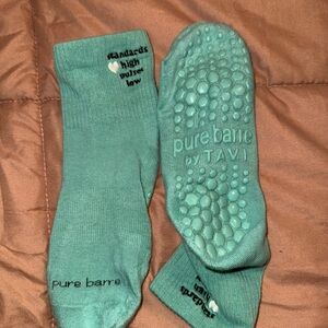 Pure Barre Teal Grip Socks